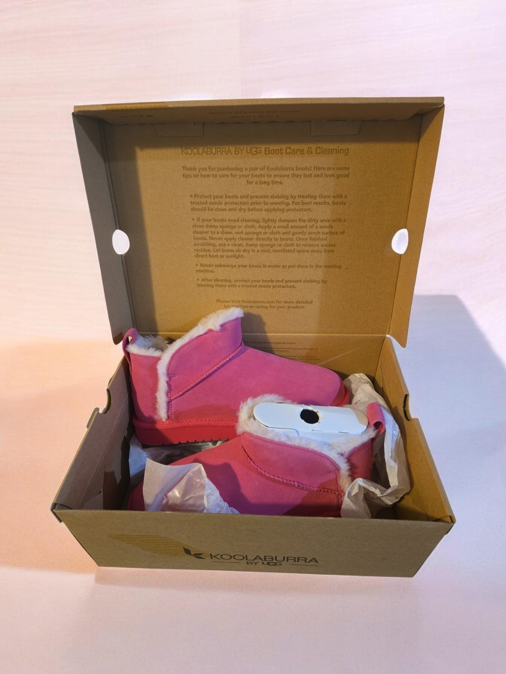 Koolaburra Pink Shearling-Lined Kids Boots